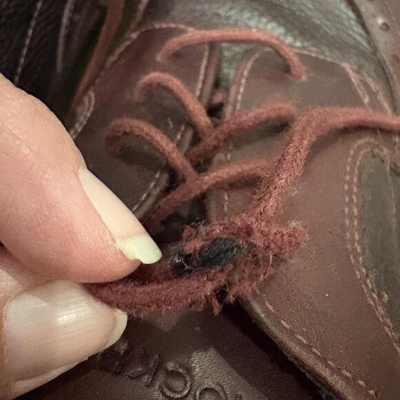 Rockport Shoes Mens Size 9.5 Burgundy Waterproof Slip Resistant Leather Wingtip - Picture 11 of 12